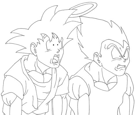 Dragon Ball Coloring Pages Goku Vs Vegeta Coloring Pages Vegeta And