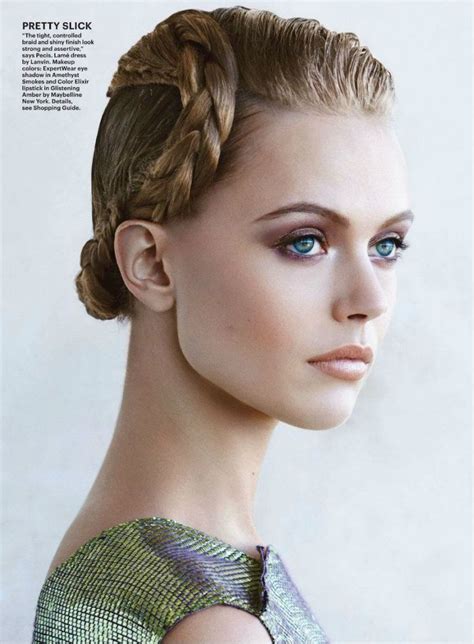 Frida Gustavsson Frida Gustavsson Patrick Demarchelier Beauty Shoot Hair Beauty Sleek Updo