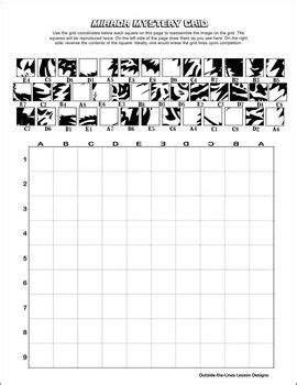 Mirror Mystery Grid Drawing Tiger By Outside The Lines Lesson Designs