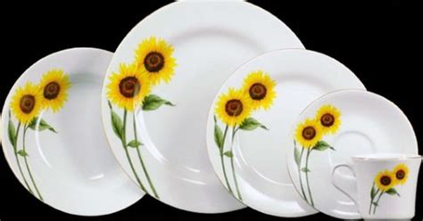 Sunflower Ceramic Dinnerware Set Pattern Dinnerware Patterned