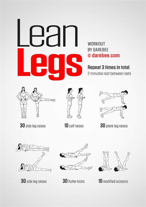 Lean Legs Workout Leg Workout At Home Body Workout Plan Gym Workout