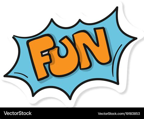 Word Text Blue Fun Image Royalty Free Vector Image