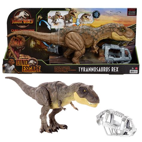 jurassic world stomp n escape tyrannosaurus rex camp cretaceous dinosaur toy for 4 year olds