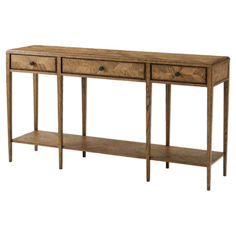Limed Oak Two Tiered Console Table For Sale At 1stdibs Limed Oak