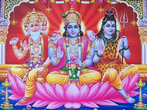 Left To Right Brahma Vishnu Shiva