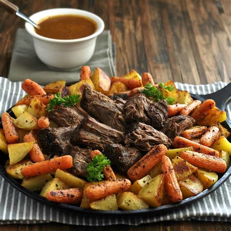 These are the most flavorful crispy roast potatoes you'll ever make. Perfect Pot Roast with Pot Roast Gravy - Simply Sated