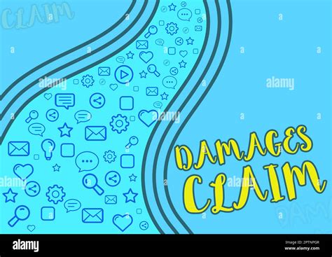 Text sign showing Damages Claim, Word for Demand Compensation Litigate