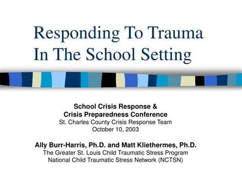 Ppt Responding To Trauma In The School Setting Powerpoint