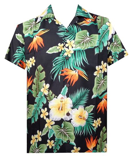 Hawaiian Shirt Mens Flower Leaf Beach Aloha Party Casual Holiday Short