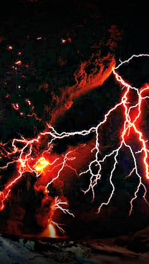 Volcanic Lightning Volcano Volcanic Eruption Lightning Heat