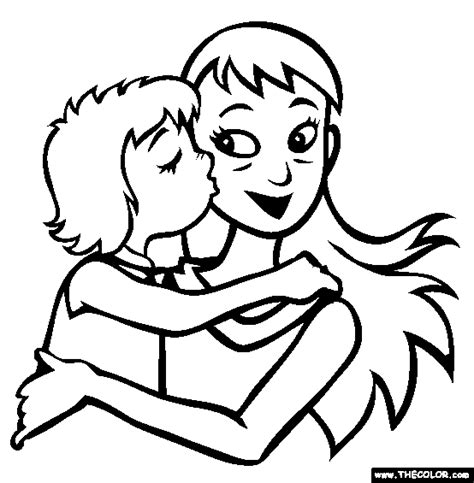 Kiss Love Kids Coloring Pages