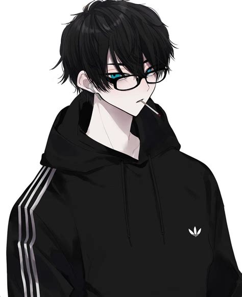 Pin By Kano556 On Fits Anime Black Hair Anime Guys With Glasses