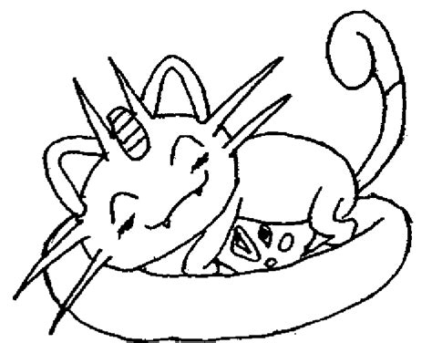 Meowth Pokemon Coloring Page