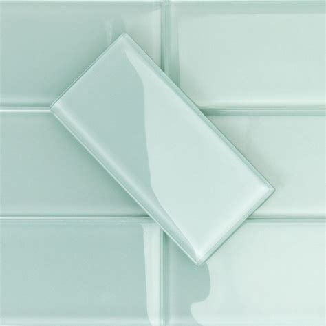 Ivy Hill Tile Contempo Seafoam Polished 3 In X 6 In X 8 Mm Glass