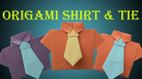 Fathers Day Special How To Make Origami Shirt And Tie Youtube