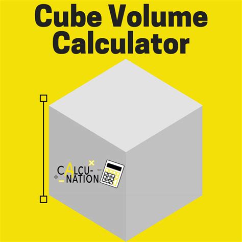 Free Educational Cube Volume Calculator Calculator Educational