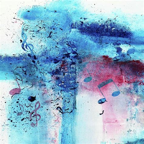 Abstract Acrylic Painting Music Notes Ii Painting By Saribelle Rodriguez