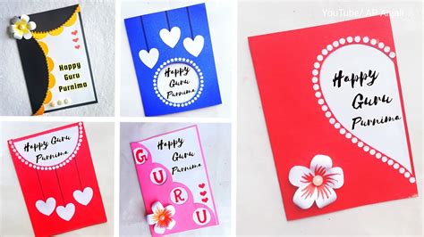 5 Guru Purnima Greeting Cards Ideas How To Make Guru Purnima Card