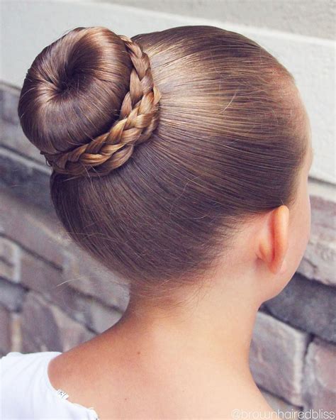 ballet bun with braids wrapped around dance hairstyles braided bun hairstyles ballet hairstyles