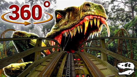 360 Vr Video Dinosaur Roller Coaster Experience Jurassic World