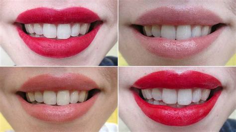 كيف يحدد لون أسنانك درجة أحمر الشفاه