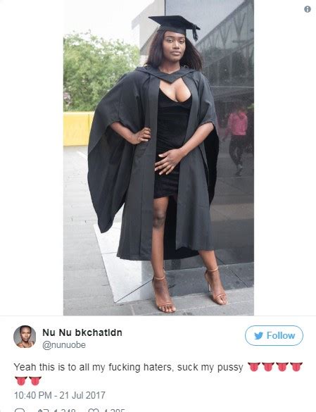 Nigerian Lady Tells Haters To Suck Her Puy As She Graduates From University Celebrities