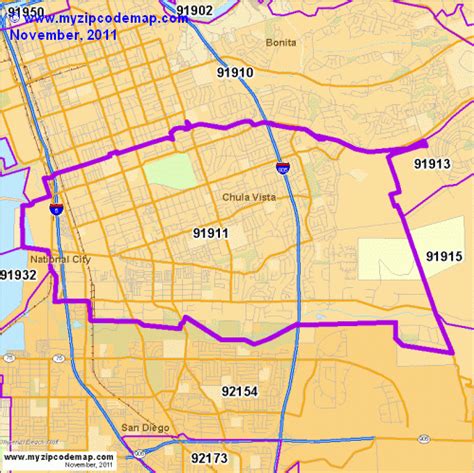Zip Code Map Of 91911 Demographic Profile Residential Housing