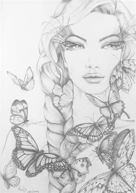 Butterfly Fairy Coloring Pages For Adults View And Print Full Size