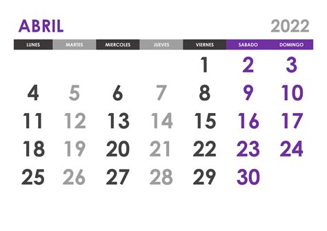 Calendario Abril 2022 Para Imprimir Calendarios 2022 Para Imprimir