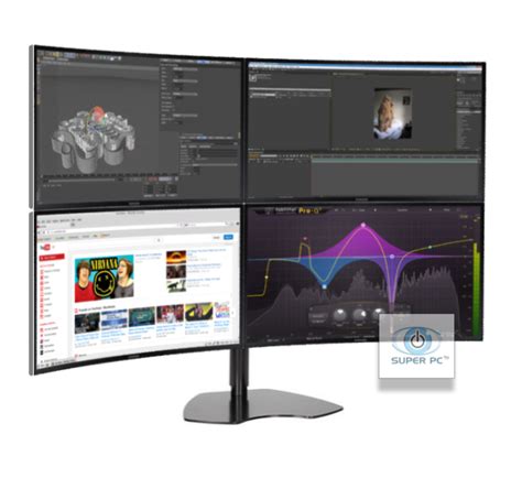Multi Monitor Tips And Tricks Super Pc Quad Monitor Array With Four