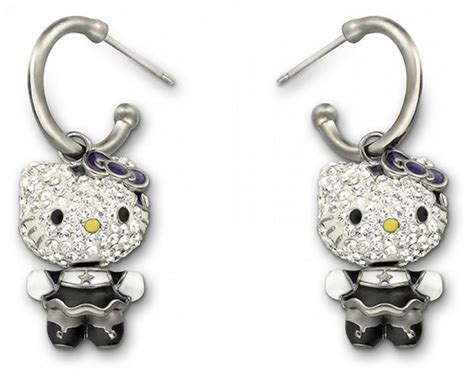 How Cute Are These Earrings Swarovski Launch Hello Kitty Rocks Collection Jewellery Hello