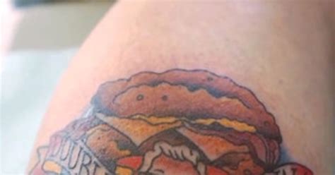 Some Dude Got A Tattoo Of A Kfc Double Down Yes A Permanent Tattoo Of