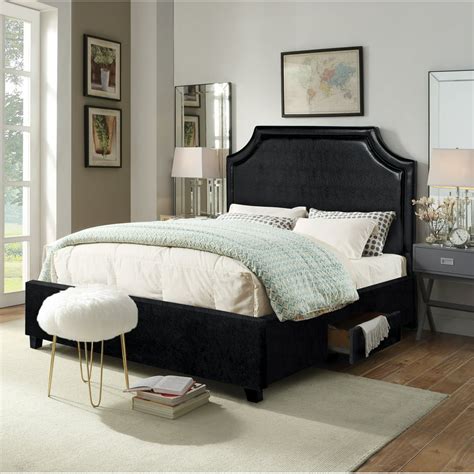 Chic Home Francis Platform Bed Frame With Headboard And Hidden Storage