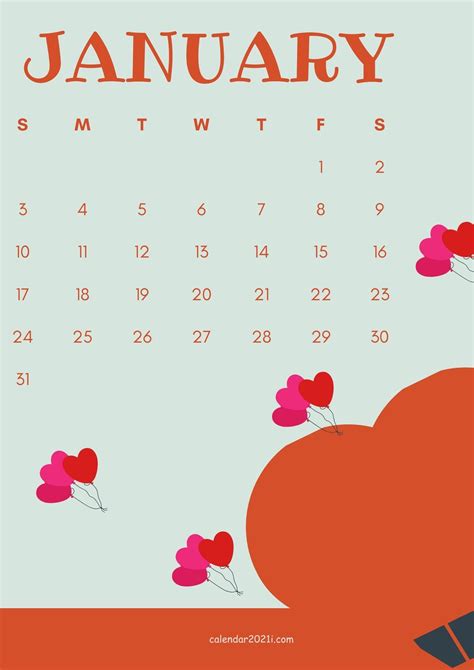Besides, it enables one to meet the individual goals and the organizational targets too, within a stipulated time frame. January 2021 Calendar design theme layout template free ...