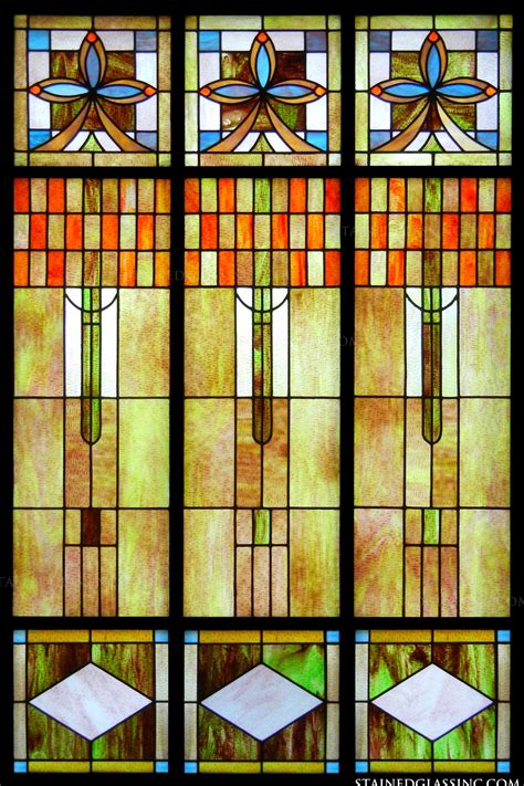 Art Deco Stained Glass Window Patterns