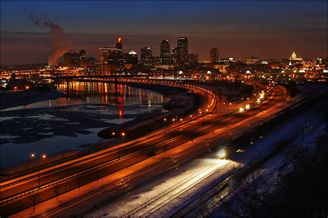 Saint Paul Minnesota Mn Downtown Sunset Skyline Saint Paul Flickr