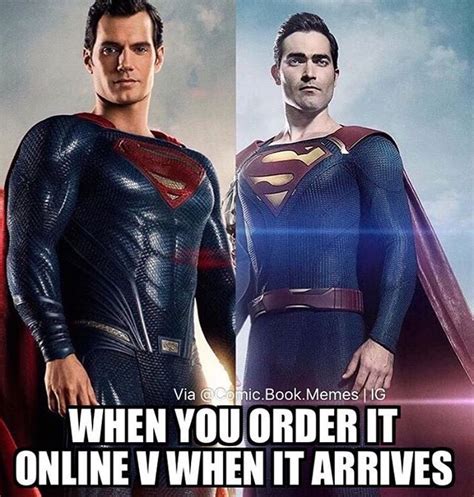 Two Men In Superman Movie Costumes With Caption That Reads When You