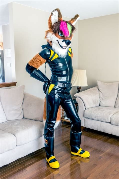 Ice Foxx Wearing Some Yellow Division Gear Fursuit Furry Yiff Furry