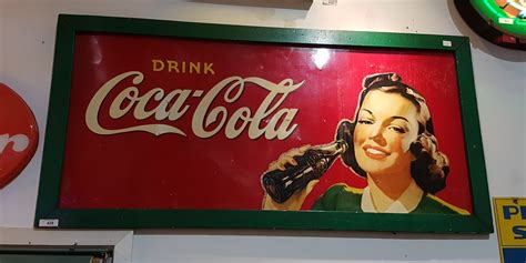 Original 1940s Coca Cola Tin Sign