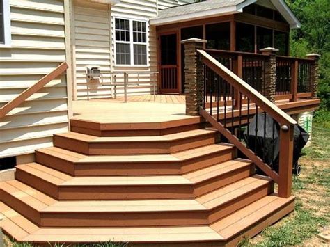 Here Are Some Cascading Deck Stairs That Go Out In Three Different