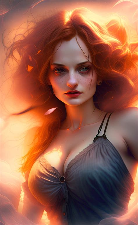 Ardent Flames Sensual Lady Fiery Ginger Hair By Jeffdoute On Deviantart