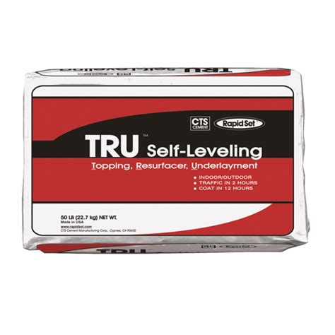 Rapid Set Tru Pc Self Leveling Gray Or Natural 60 Lbs Cement Colors
