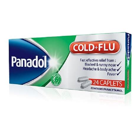 Panadol Paracetamol Cold And Flu Night Tablets 24`s Pharmacy Direct