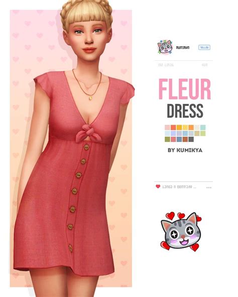 Kumikya Fleur Dress Happy Early Chumcha Sims 4 Sims 4