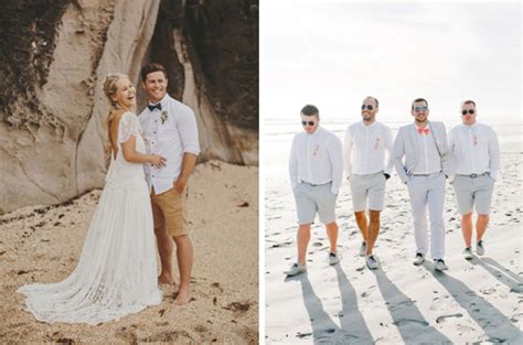 Whether your fantasy wedding destination is on a tropical beach in summer, under glowing lanterns and a blanket of snow in winter. 20 Beach Wedding Looks for Grooms & Groomsmen | SouthBound ...
