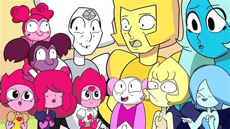 steven universe future blue yellow and white spinels meets the pearls and the diamonds ep 100