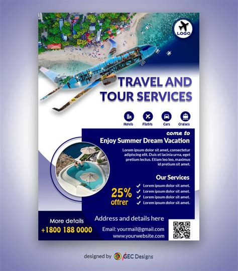 Travel And Tour Agency Flyer Template Gec Designs