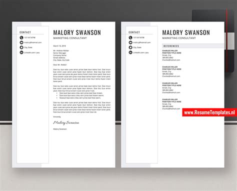 Download our curriculum vitae (cv) templates & examples for free! CV Template / Resume Template for MS Word, Professional ...