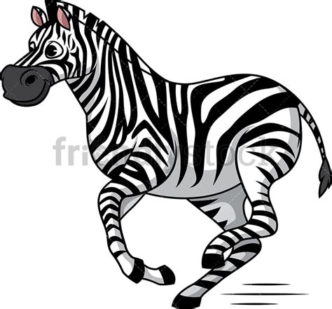Zebra Running Cartoon Clipart Vector Friendlystock