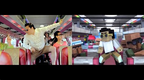 Psy Gangnam Style Vs Minecraft Style Parody Youtube